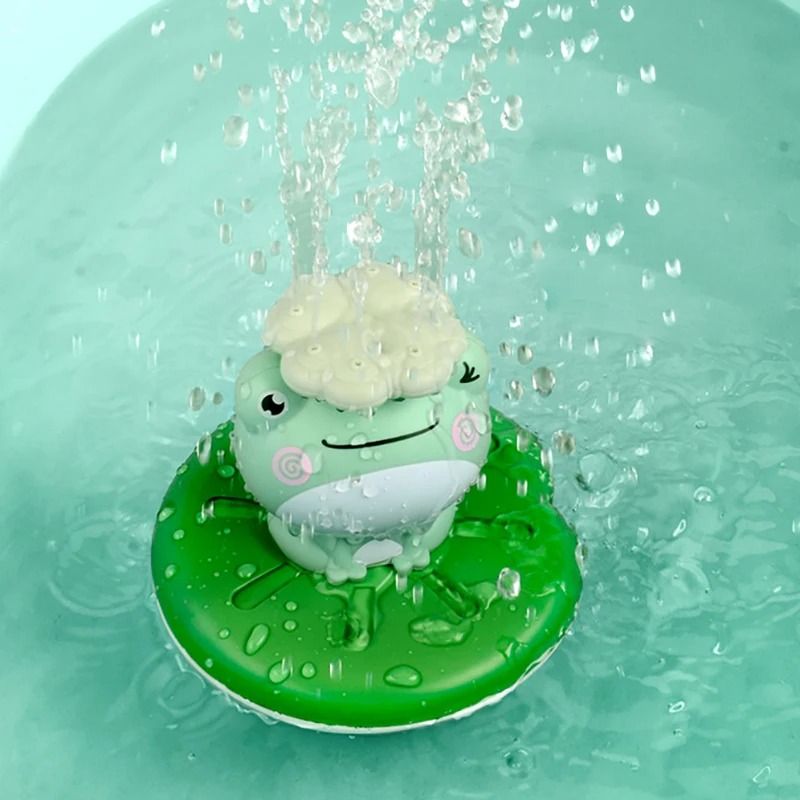 Electric Frog Bath Sprinkler Toy Floating Water Spray Shower Game For Kids 2