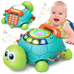 musical crawling turtle toy light up early learning baby toy