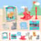 Mini Pet Play House Pretend Play Cat Dog Kennel Bathtub Toy Set 9