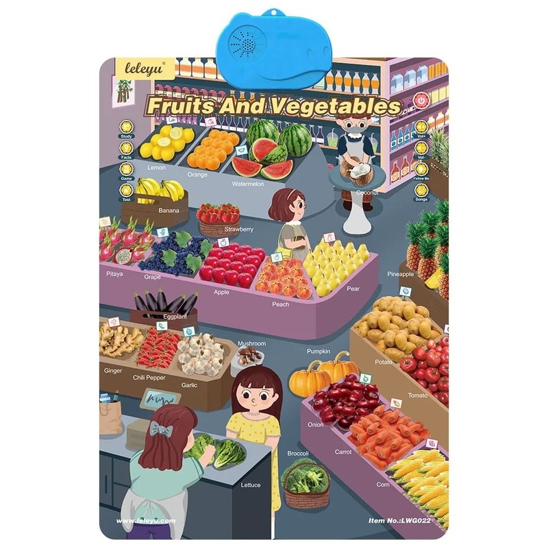 Interactive Alphabet Wall Chart Talking ABC Educational Learning Poster For Kids 11