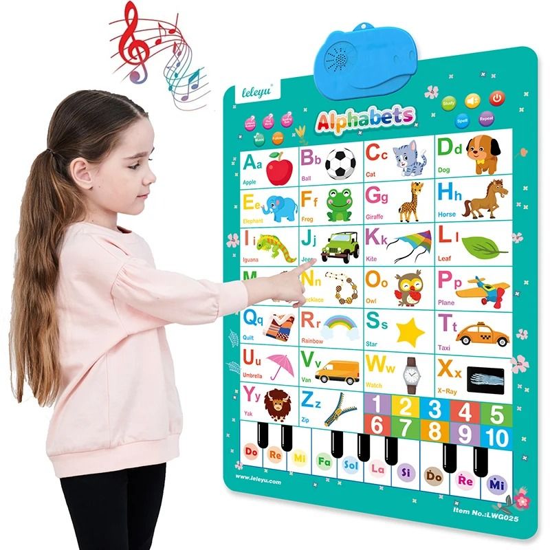 Interactive Alphabet Wall Chart Talking ABC Educational Learning Poster For Kids 18