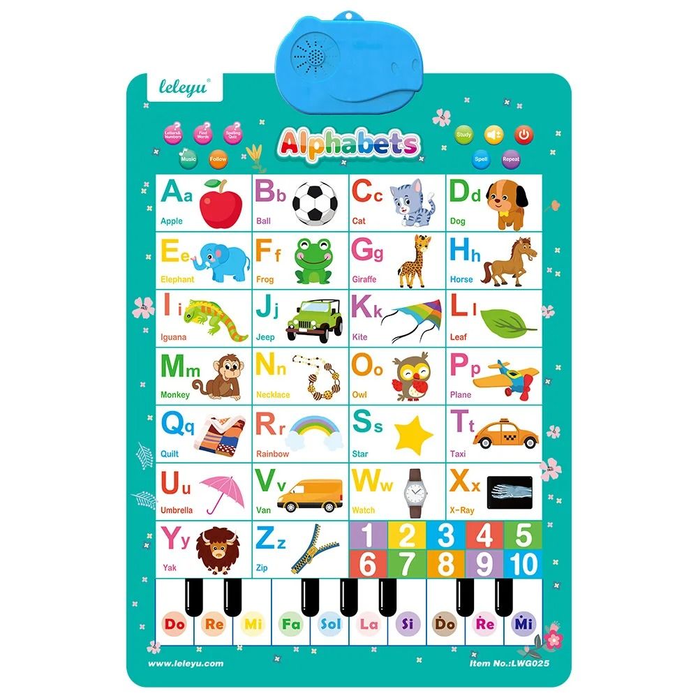 Interactive Alphabet Wall Chart Talking ABC Educational Learning Poster For Kids 19