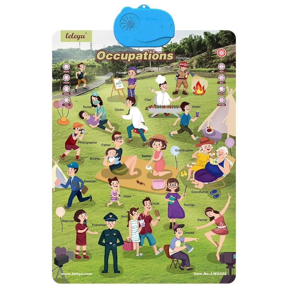 Interactive Alphabet Wall Chart Talking ABC Educational Learning Poster For Kids 9