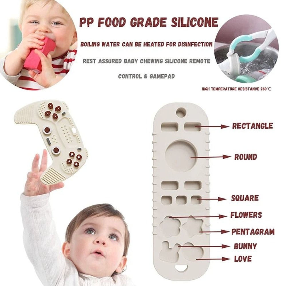 Silicone Baby Teething Toy BPA Free Remote Control Chew Teether 17