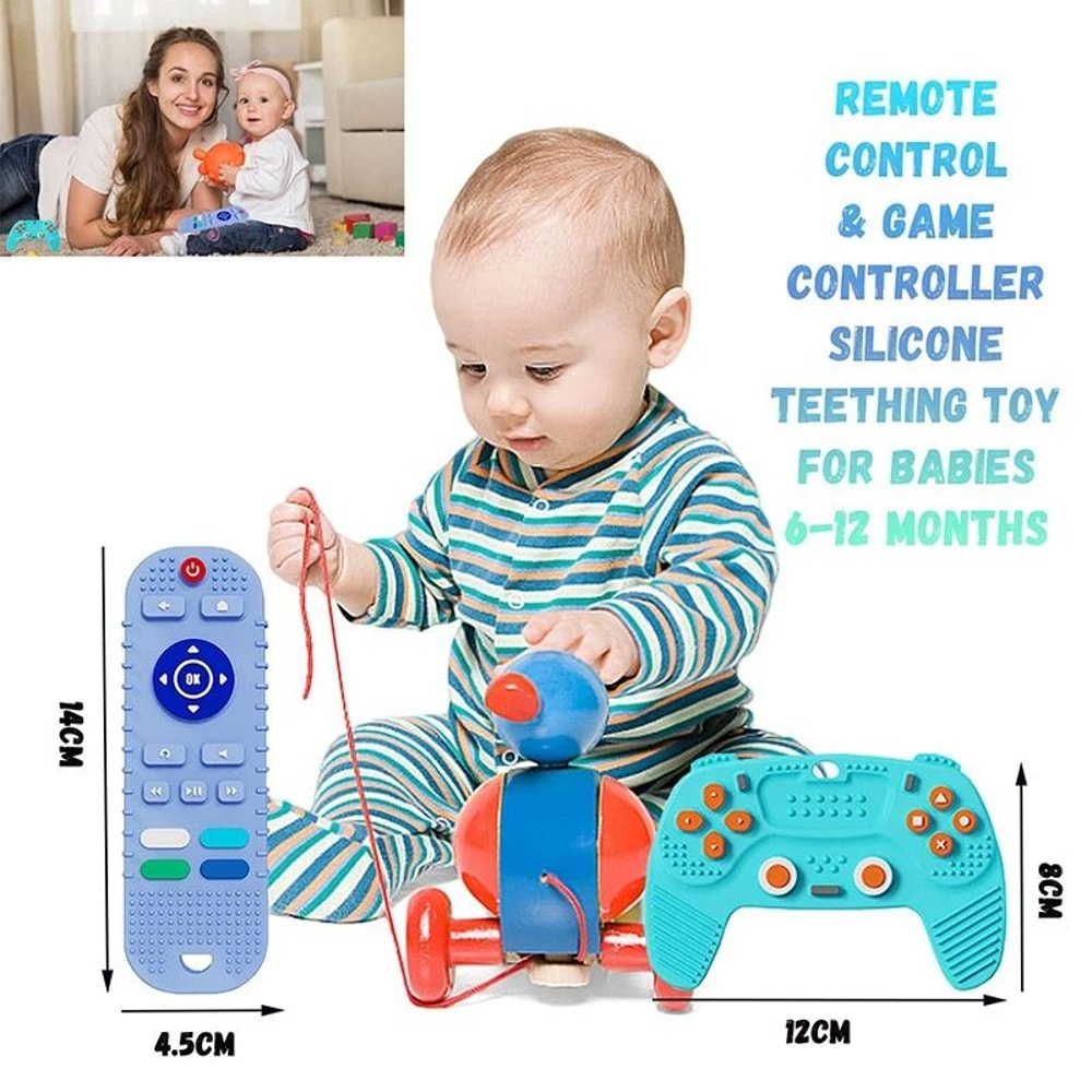 Silicone Baby Teething Toy BPA Free Remote Control Chew Teether 18