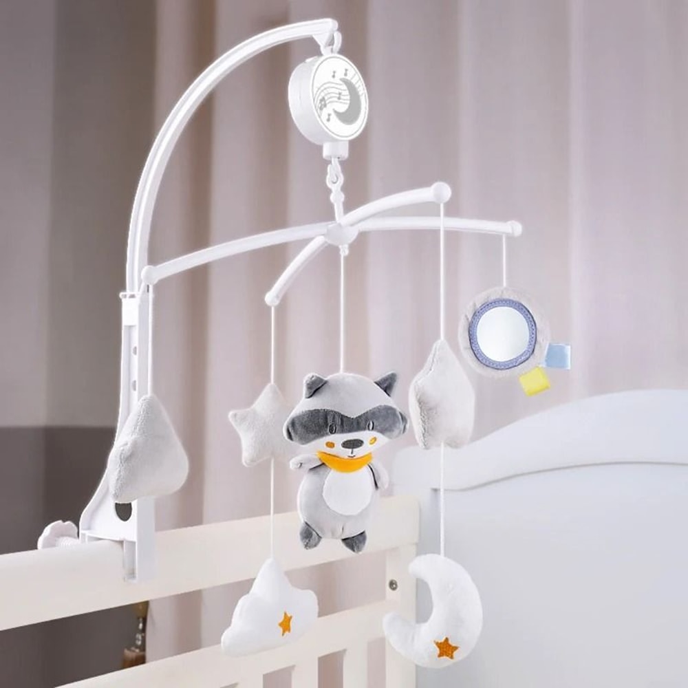 Baby Crib Mobile Holder With Music Box Rattle Arm For Newborns 1