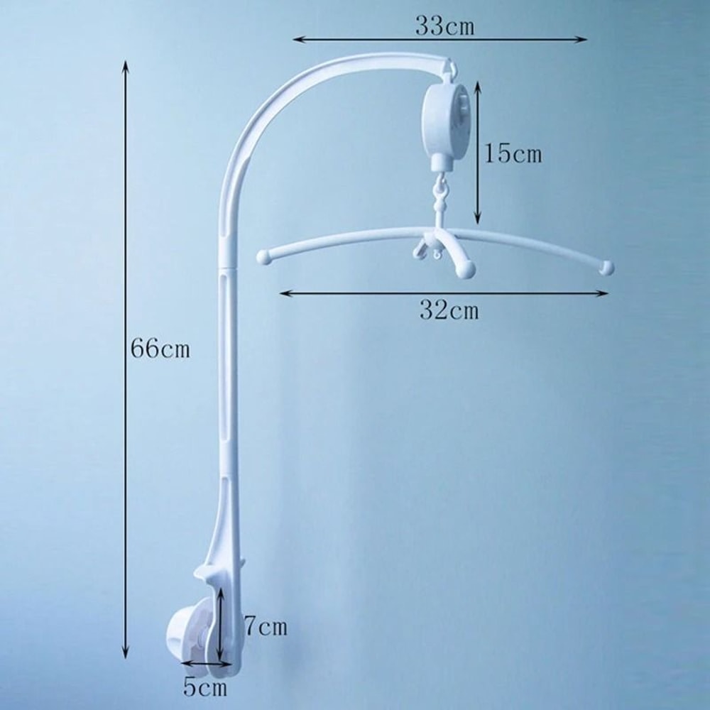 Baby Crib Mobile Holder With Music Box Rattle Arm For Newborns 2