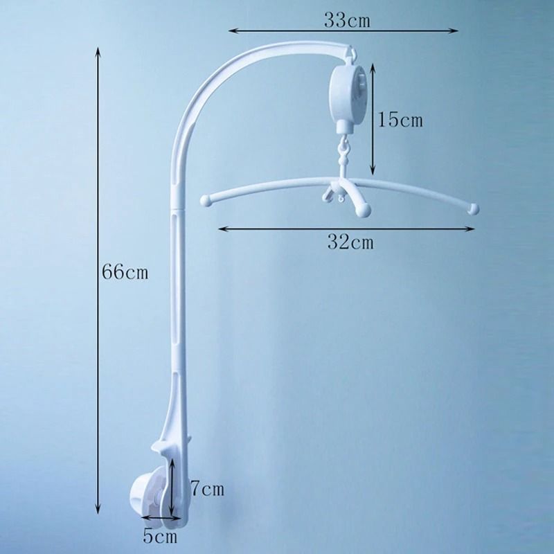 Baby Crib Mobile Holder With Music Box Rattle Arm For Newborns 2