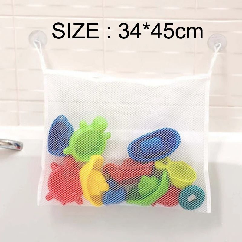 Bath Toy Storage Mesh Net Organizer With Suction Cups Duck Frog Design 14