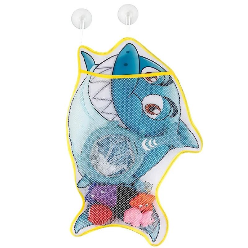 Bath Toy Storage Mesh Net Organizer With Suction Cups Duck Frog Design 12