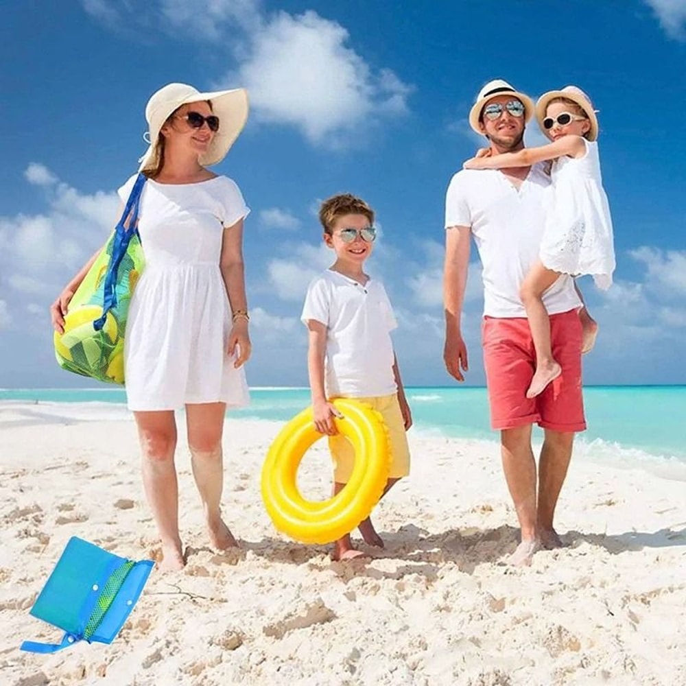 Sand Away Mesh Beach Bag For Kids And Family Toy Storage 6