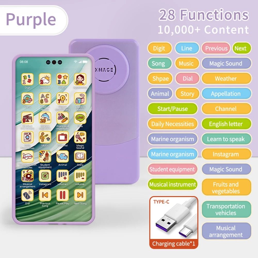 Educational Toy Phone For Kids Baby Learning And Pretend Play 4