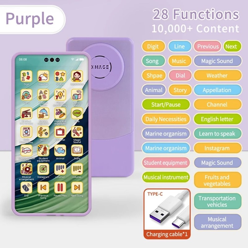 Educational Toy Phone For Kids Baby Learning And Pretend Play 4