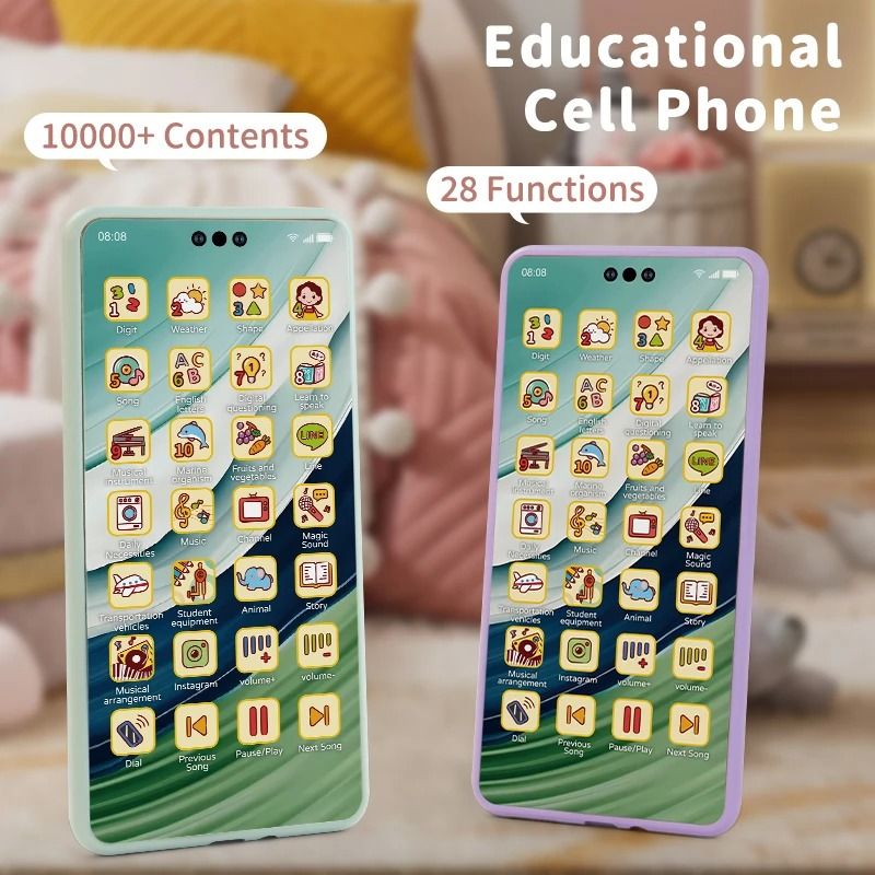 Educational Toy Phone For Kids Baby Learning And Pretend Play 0
