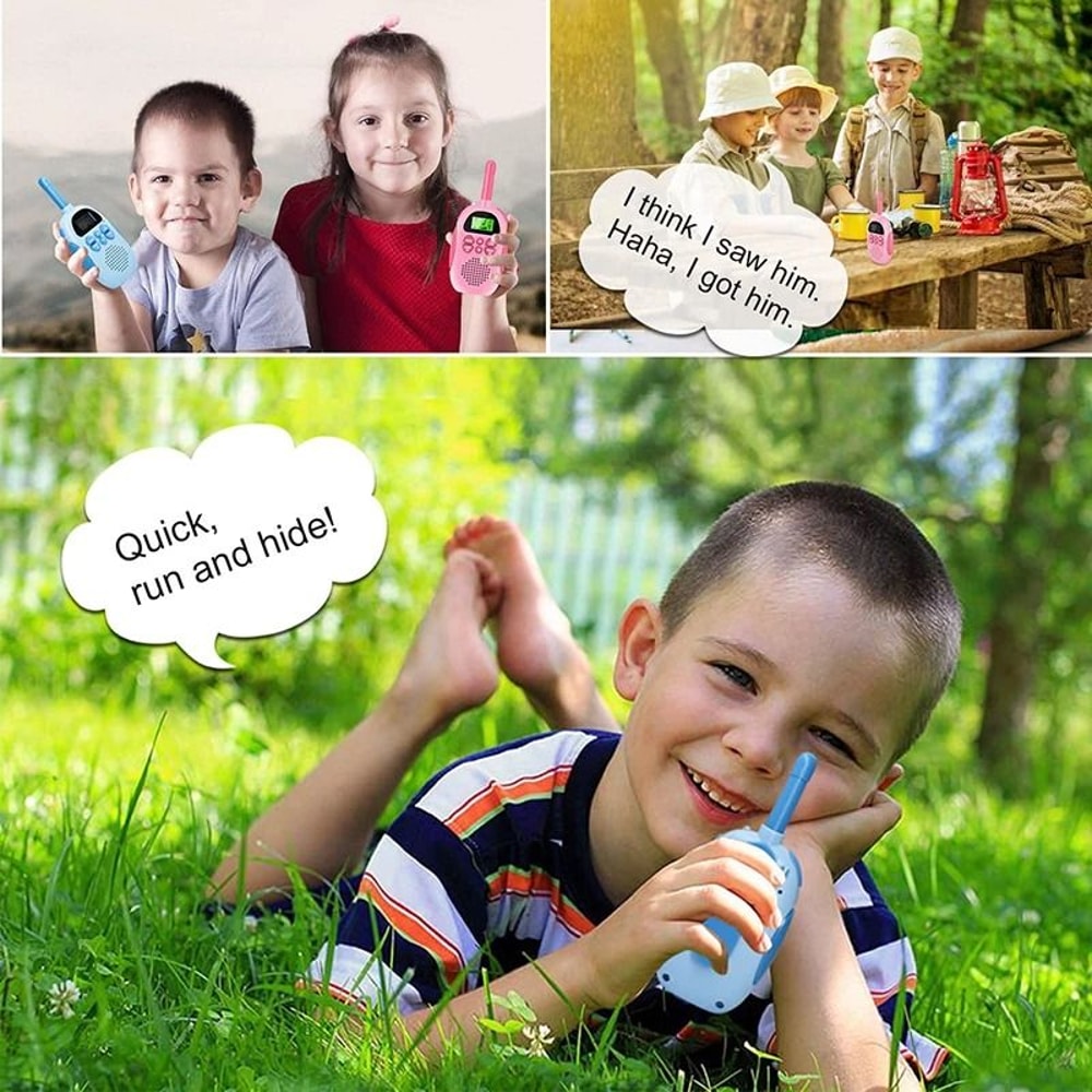 Rechargeable Kids Walkie Talkies Long Range 2 Way Radio Set 1