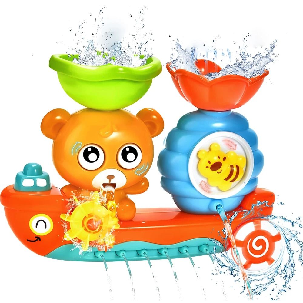 Baby Bath Toy Suction Cup Wall Water Play Track 7