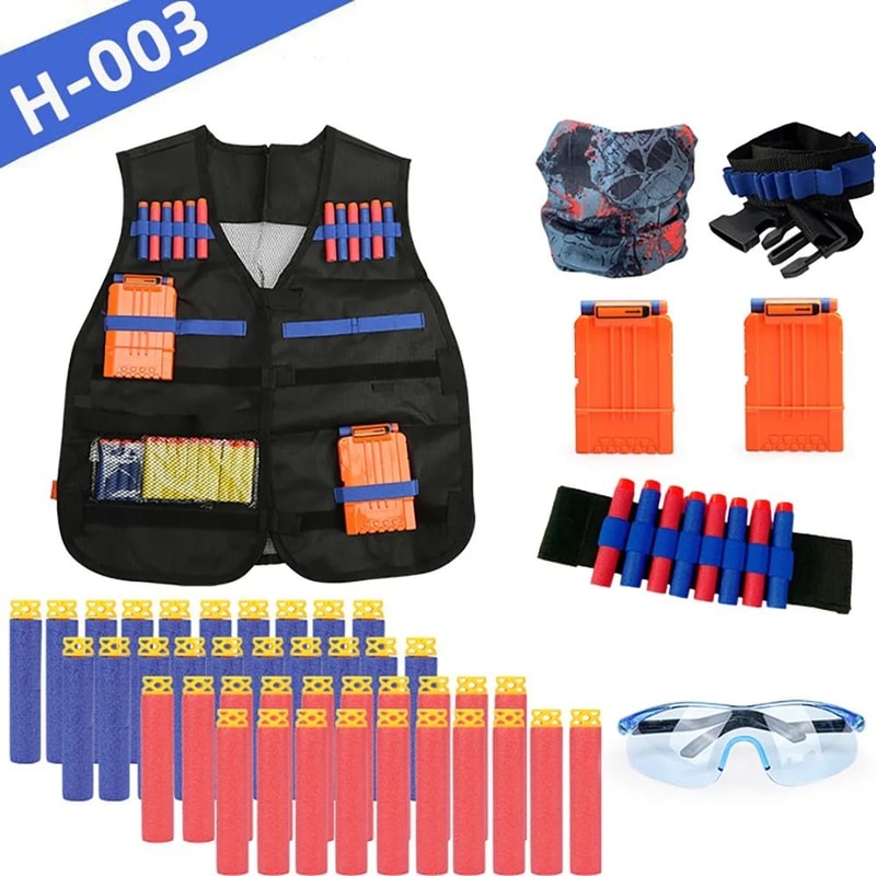 Kids Nerf Tactical Vest Kit With Battle Gear And Protective Accessories 3