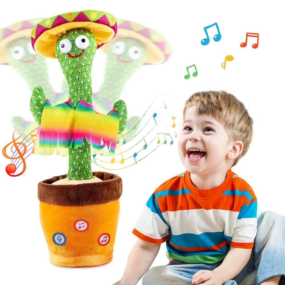 Dancing Talking Cactus Toy Singing Mimic Plush For Kids 9