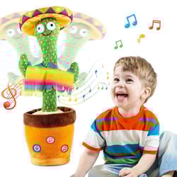 dancing talking cactus toy singing mimic plush for kids