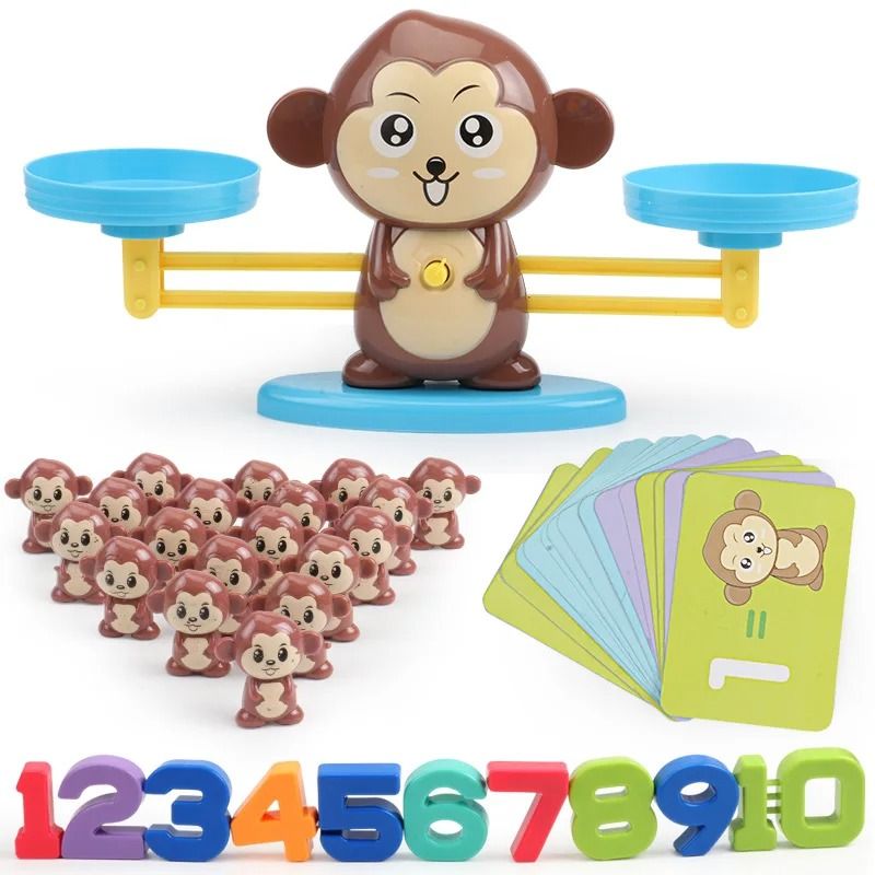Montessori Math Toy Monkey Balance Scale Number Learning Game 2