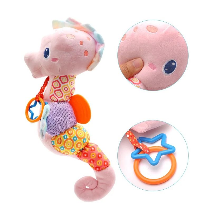 Baby Rattles Toys Soft Musical Stuffed Animal Sensory Toy 2
