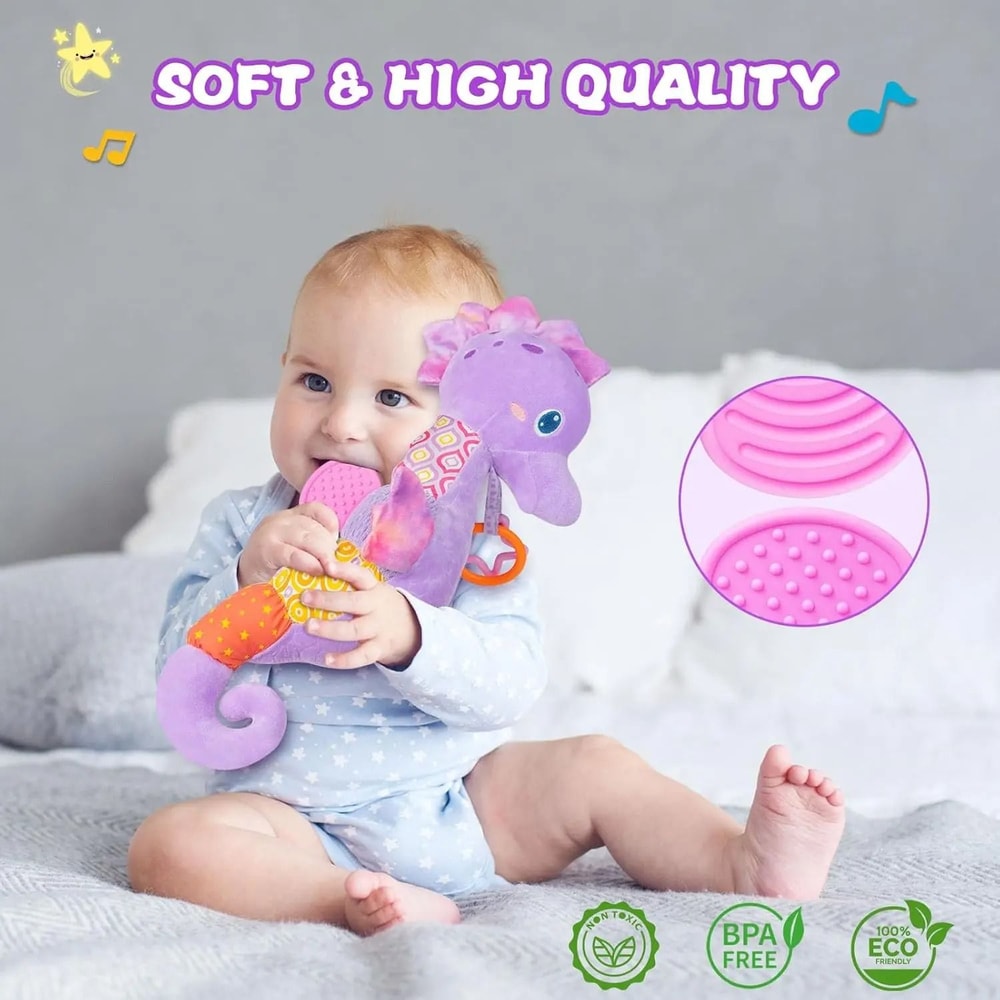Baby Rattles Toys Soft Musical Stuffed Animal Sensory Toy 6