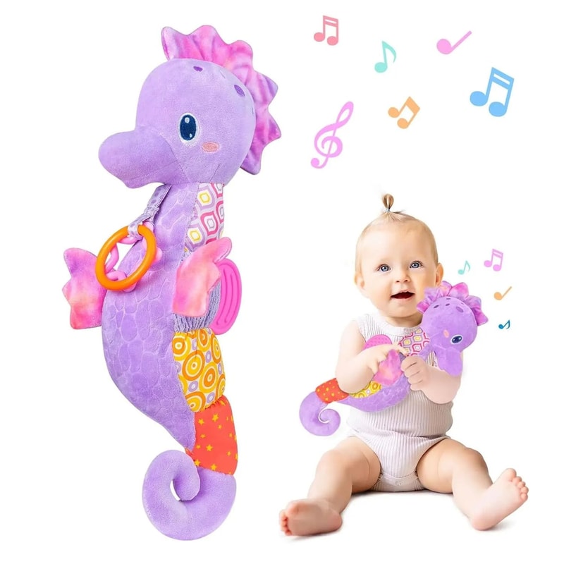 Baby Rattles Toys Soft Musical Stuffed Animal Sensory Toy 0