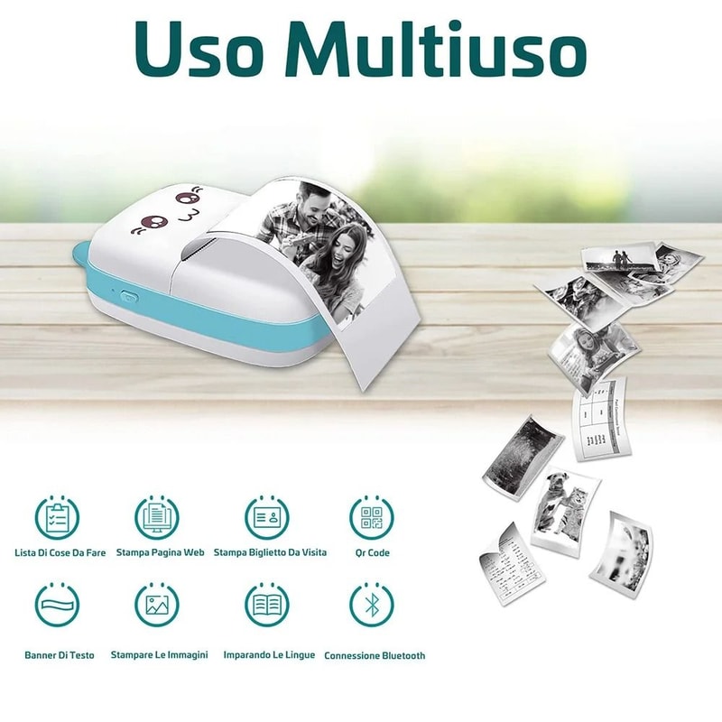 Portable Mini Printer Bluetooth Thermal Sticker And Label Printer 12