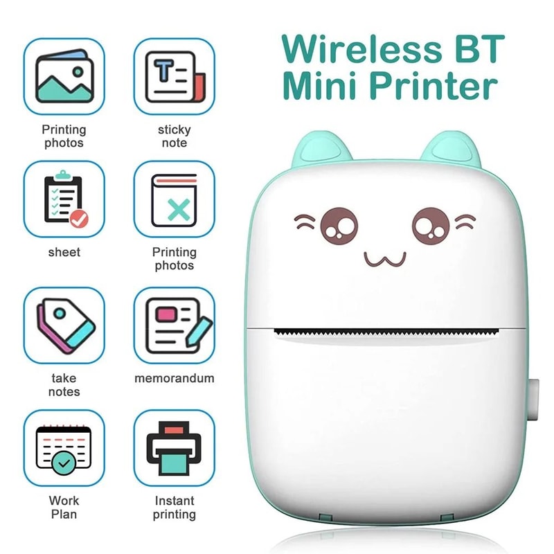Portable Mini Printer Bluetooth Thermal Sticker And Label Printer 15