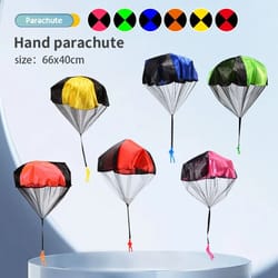 kids parachute toy set tangle free outdoor flying hand throw toys