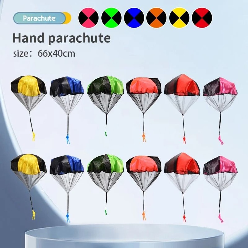 Kids Parachute Toy Set Tangle Free Outdoor Flying Hand Throw Toys 1