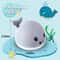Rechargeable Baby Bath Toy Light Up Whale Water Spray 5