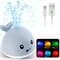 Rechargeable Baby Bath Toy Light Up Whale Water Spray 9