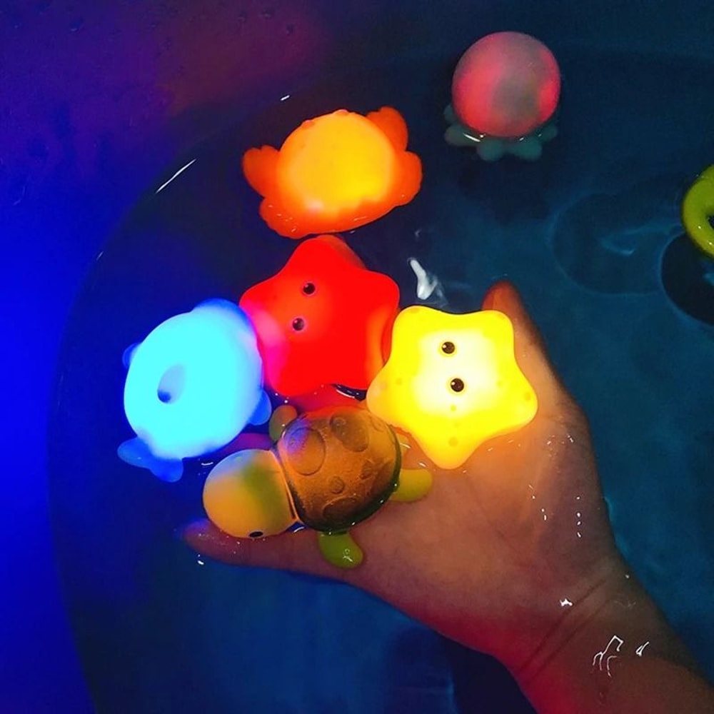 Baby Bath Toy LED Light Up Floating Animal Water Toy 11