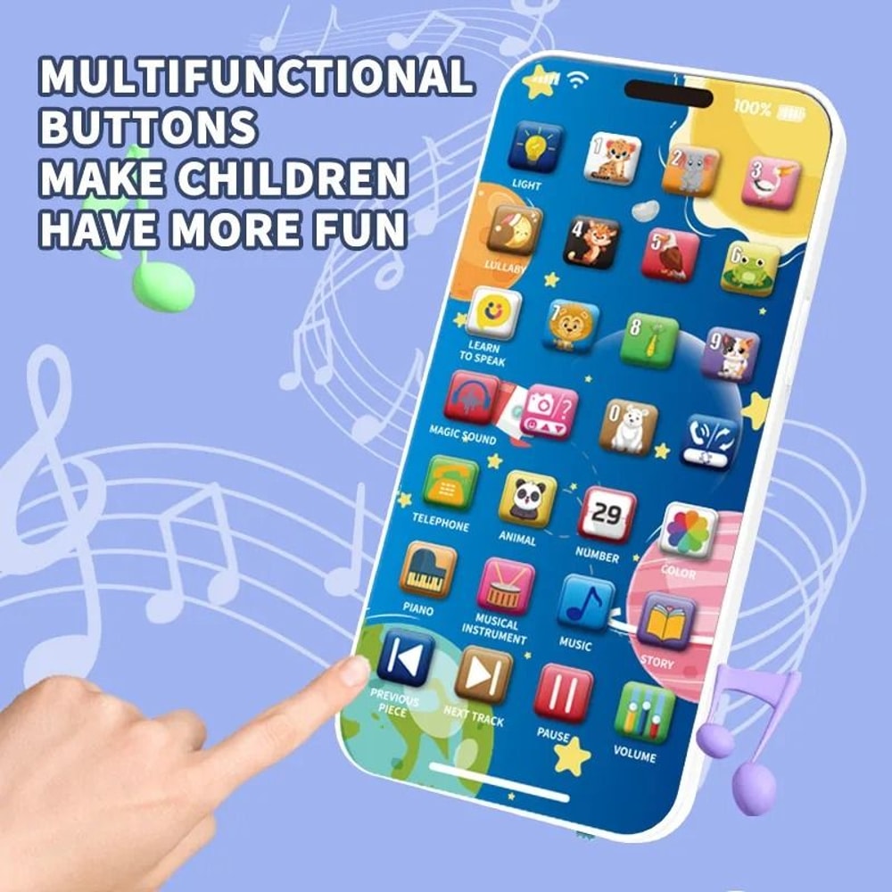 Baby Phone Toy Musical Learning Pretend Mobile With USB Charging 3