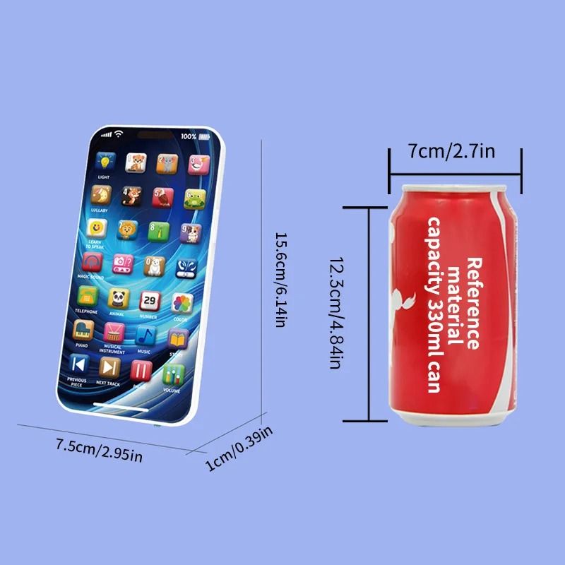 Baby Phone Toy Musical Learning Pretend Mobile With USB Charging 4