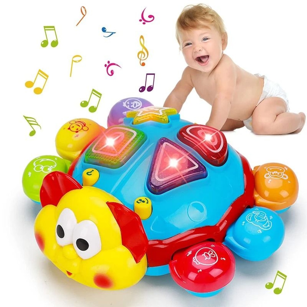 Baby Crawling Toy Musical Walking Light Up Bilingual Learning Toy 7