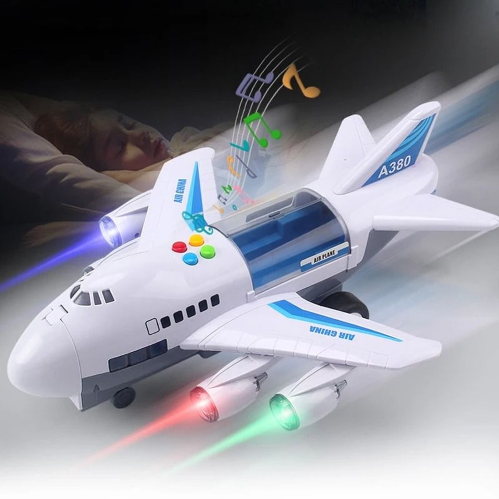 Inertia Toy Airplane With Lights And Music Passenger Plane 9