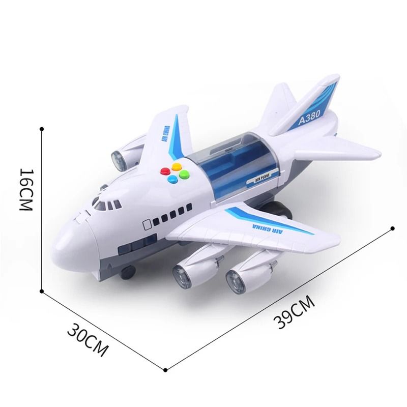 Inertia Toy Airplane With Lights And Music Passenger Plane 4