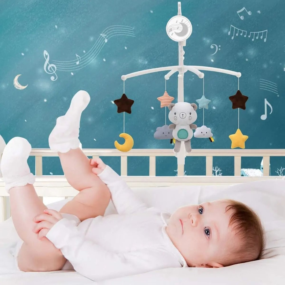 Baby Crib Mobile Musical Bed Bell Rattle For Newborns 0