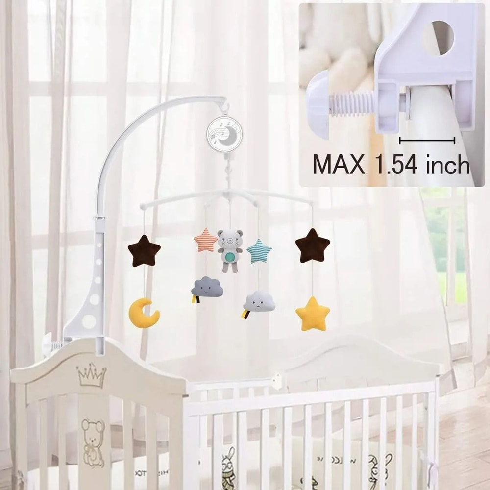 Baby Crib Mobile Musical Bed Bell Rattle For Newborns 7