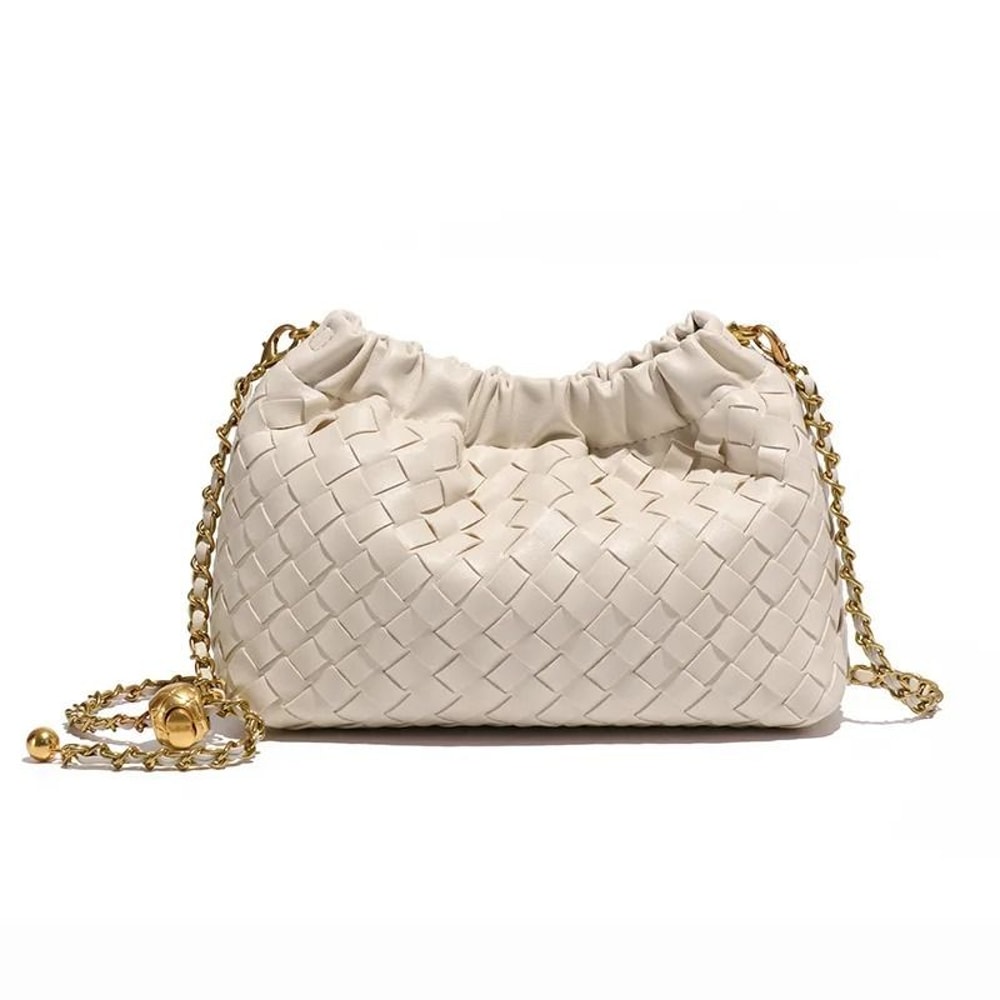 High End Cloud Bag Handmade Woven Bucket Crossbody Shoulder Bag 3