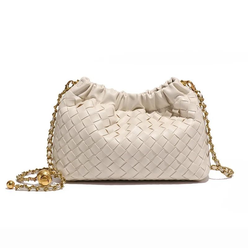 High End Cloud Bag Handmade Woven Bucket Crossbody Shoulder Bag 3