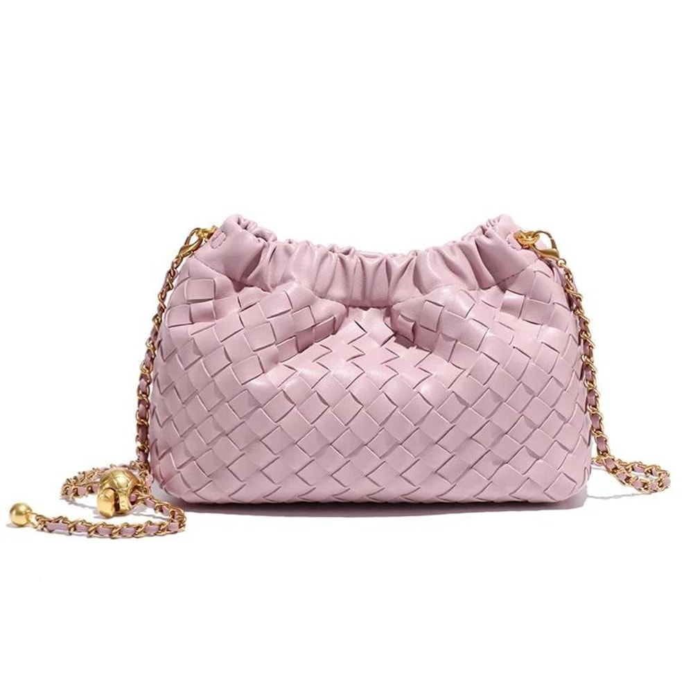 High End Cloud Bag Handmade Woven Bucket Crossbody Shoulder Bag 4