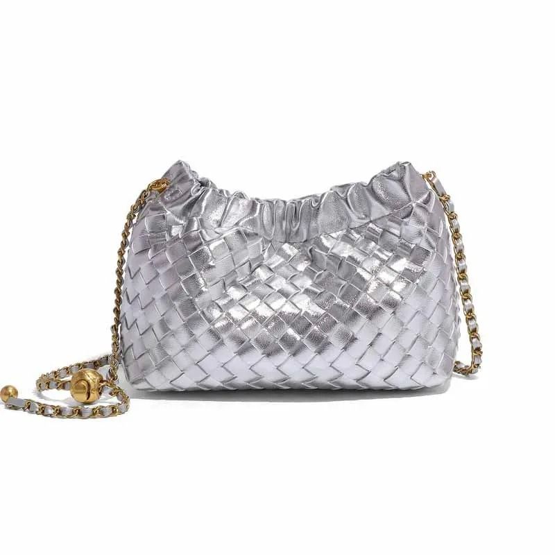 High End Cloud Bag Handmade Woven Bucket Crossbody Shoulder Bag 6