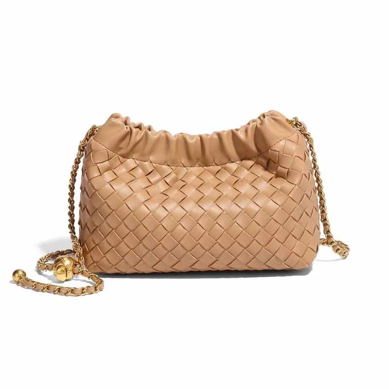 High End Cloud Bag Handmade Woven Bucket Crossbody Shoulder Bag 12
