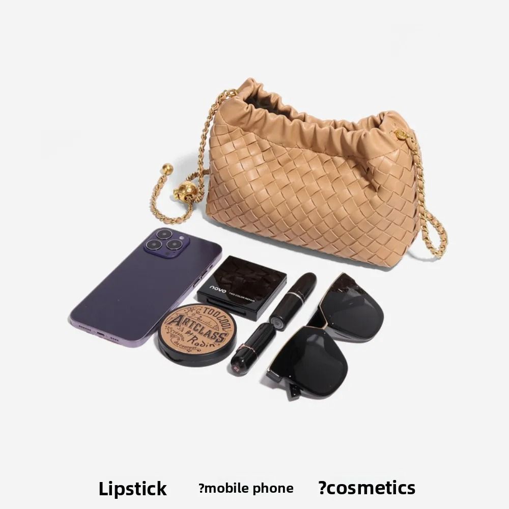 High End Cloud Bag Handmade Woven Bucket Crossbody Shoulder Bag 16