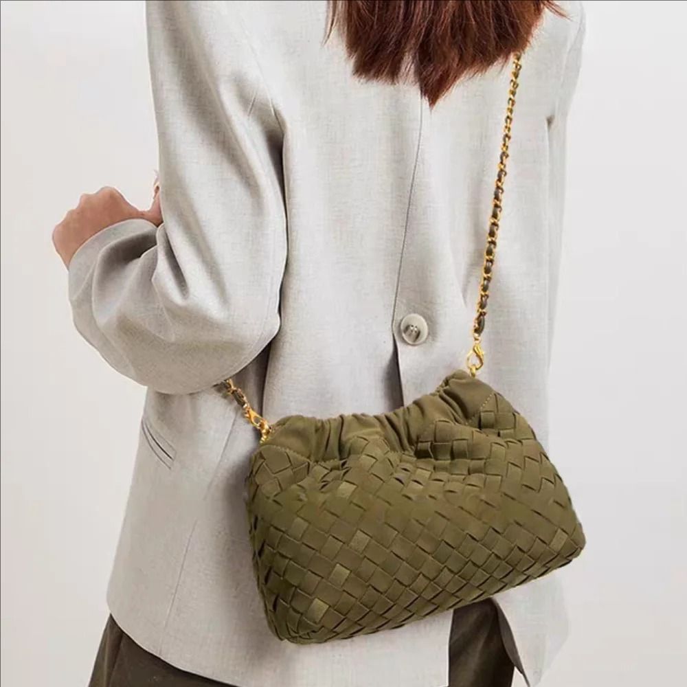 High End Cloud Bag Handmade Woven Bucket Crossbody Shoulder Bag 19