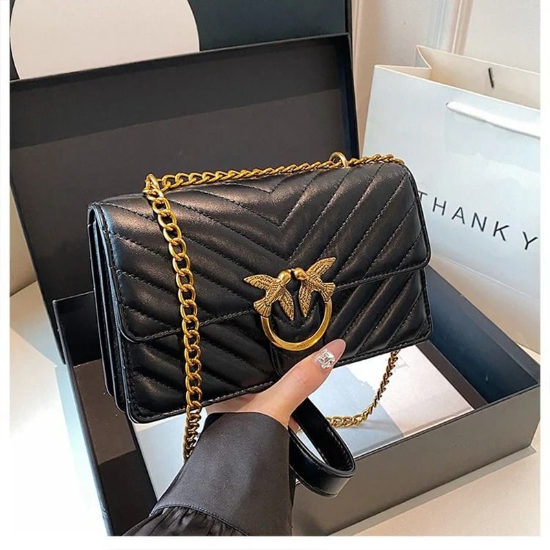 High End Chain Crossbody Swallow Small Square Bag 1