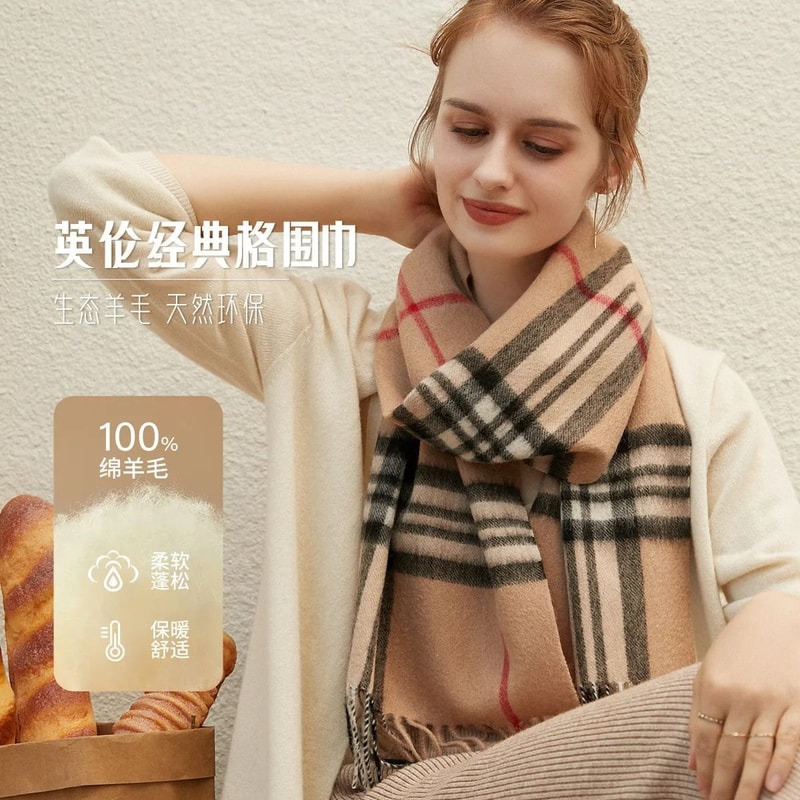 Cashmere Wool Winter Scarf Warm Fashion Work Commuter Wrap 0